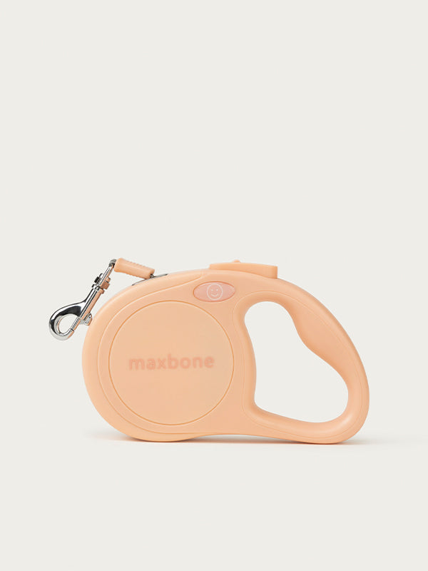 Maxbone light pink quick retractable pet leash