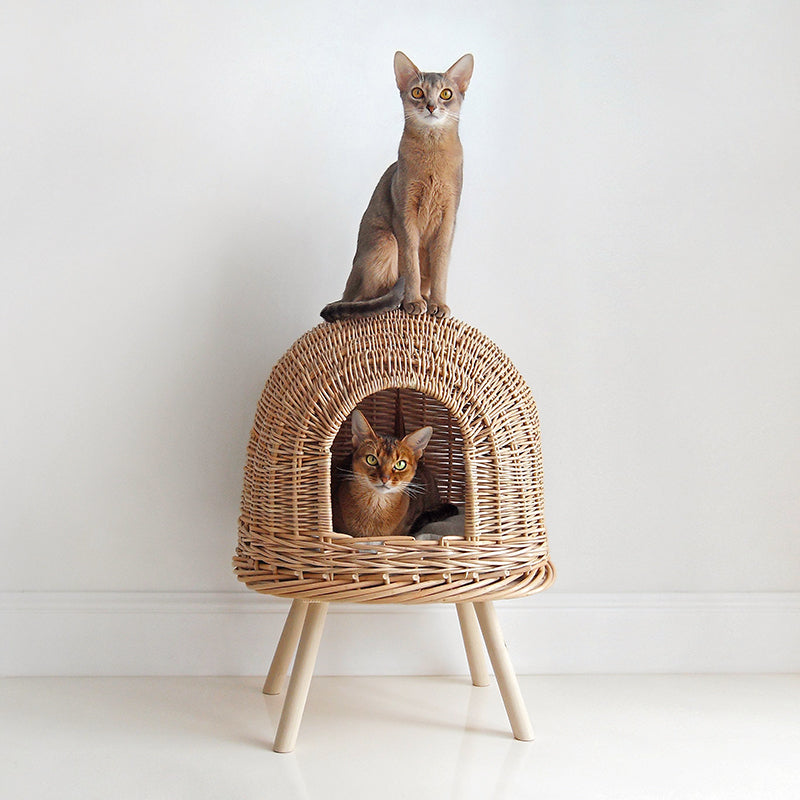 Woven texture cat house Pony UFOny (tripod type)