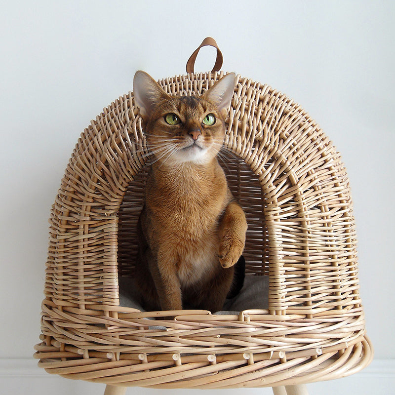 Woven texture cat house Pony UFOny (tripod type)