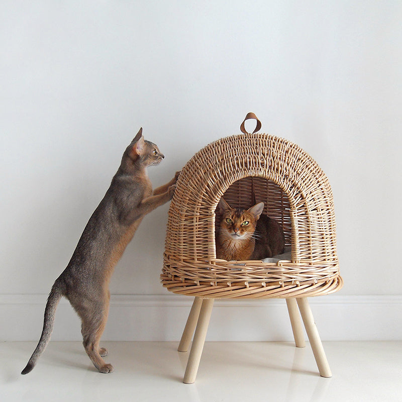 Woven texture cat house Pony UFOny (tripod type)